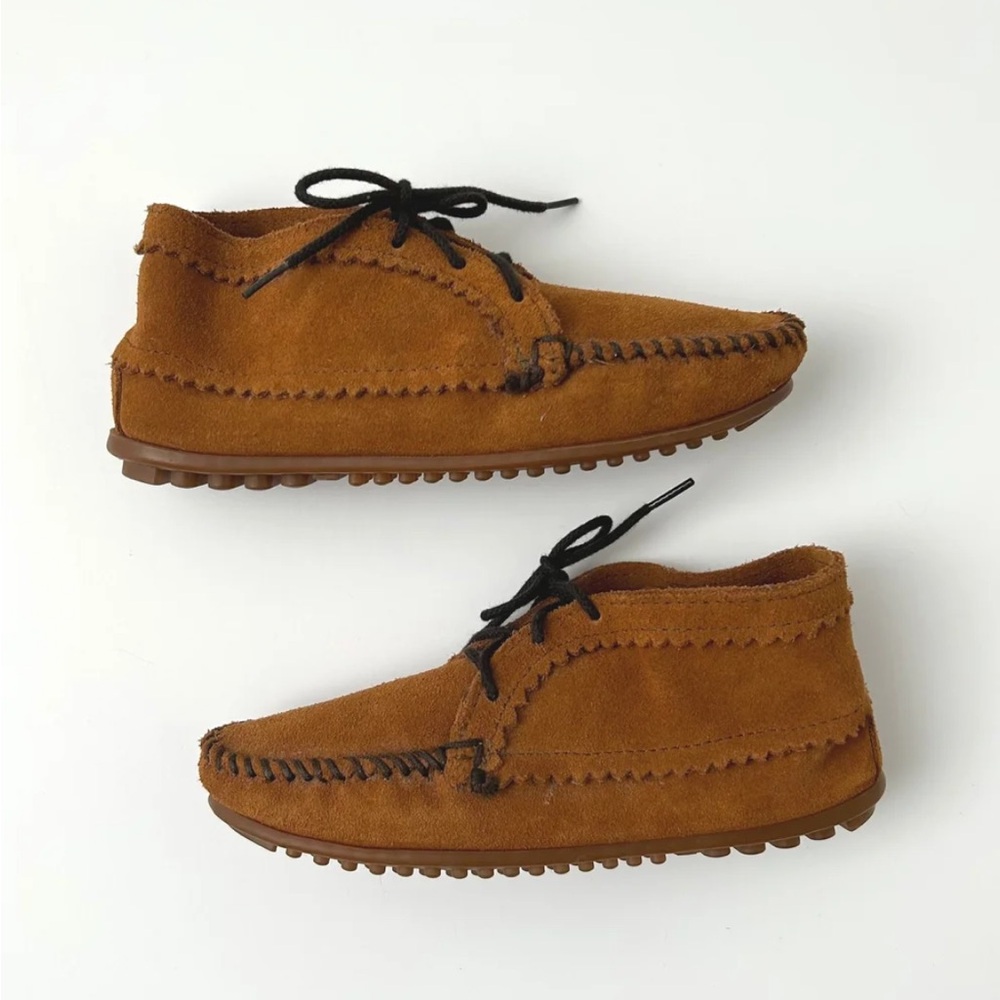 NWT Minnetonka Moccasin Cognac Size 7 Suede Ankle Boot